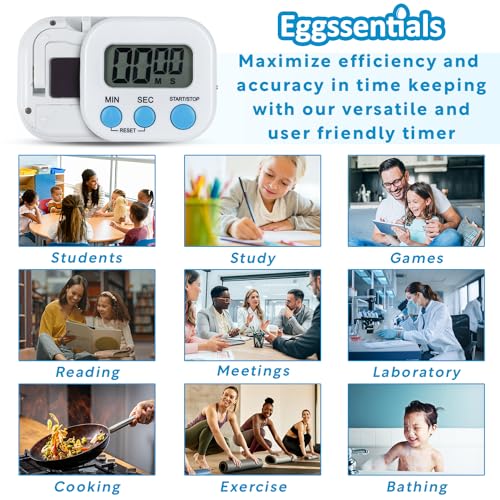 Eggssentials Pack of 4 - Kitchen Timer with Big Digital Numbers and Loud Alarm - Kitchen Timers for Cooking, Classroom for Kids, Gym, Yoga, Office. - Image 5