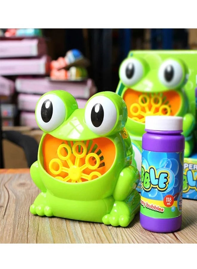 NIBEMINENT Cute Frog Automatic Bubble Machine Toy - Image 2