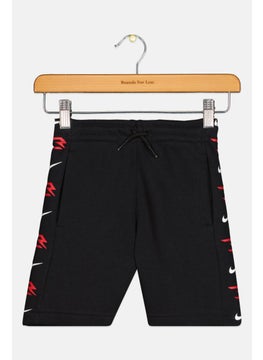 Kids Boy Sportswear Fit Brand Logo Training Shorts, Black