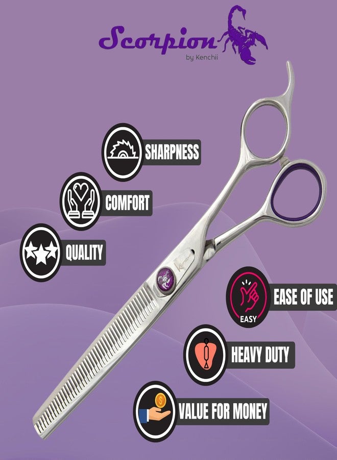 Kenchii Scorpion Dog Grooming Scissors, 46 Tooth Thinning Shears, Dog Scissors for Grooming, Professional Pet Grooming Scissors, Heavy Duty, Durable and Sharp - Image 5