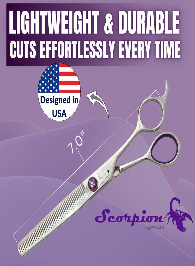 Kenchii Scorpion Dog Grooming Scissors, 46 Tooth Thinning Shears, Dog Scissors for Grooming, Professional Pet Grooming Scissors, Heavy Duty, Durable and Sharp - Image 2