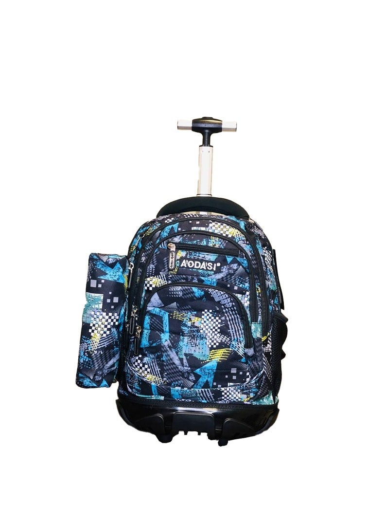 AODASI Trolley School Bag, School Bags for Girls and boys Trolley Bag for Kids Travel Bag Trolley Luggage backpack multi useful , 16 inch - Image 1