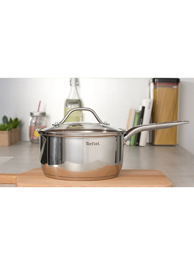 Tefal TEFAL Intuition 6 pc set | saucepan 16 cm+lid , stewpots 20/24 cm+lids | Premium Stainless Steel 18/10 | Measuring marks | Glass lid | Induction | Stewing | Boiling | Recipes | 2 Years Warranty | B864S674