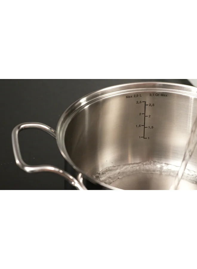 Tefal TEFAL Intuition 6 pc set | saucepan 16 cm+lid , stewpots 20/24 cm+lids | Premium Stainless Steel 18/10 | Measuring marks | Glass lid | Induction | Stewing | Boiling | Recipes | 2 Years Warranty | B864S674