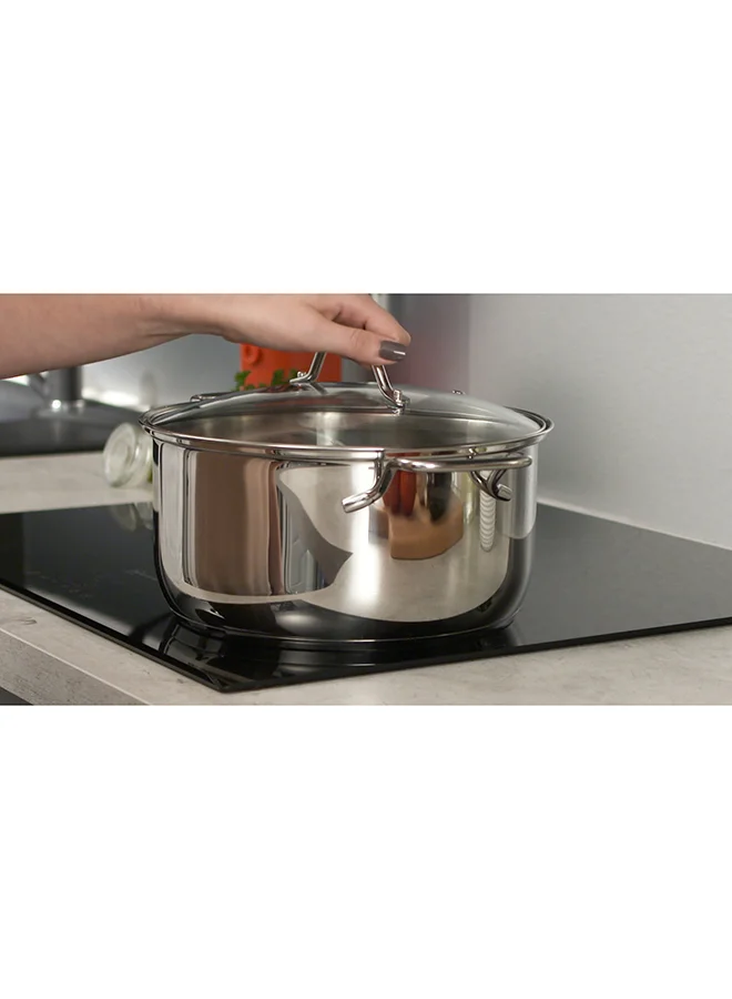 Tefal TEFAL Intuition 6 pc set | saucepan 16 cm+lid , stewpots 20/24 cm+lids | Premium Stainless Steel 18/10 | Measuring marks | Glass lid | Induction | Stewing | Boiling | Recipes | 2 Years Warranty | B864S674