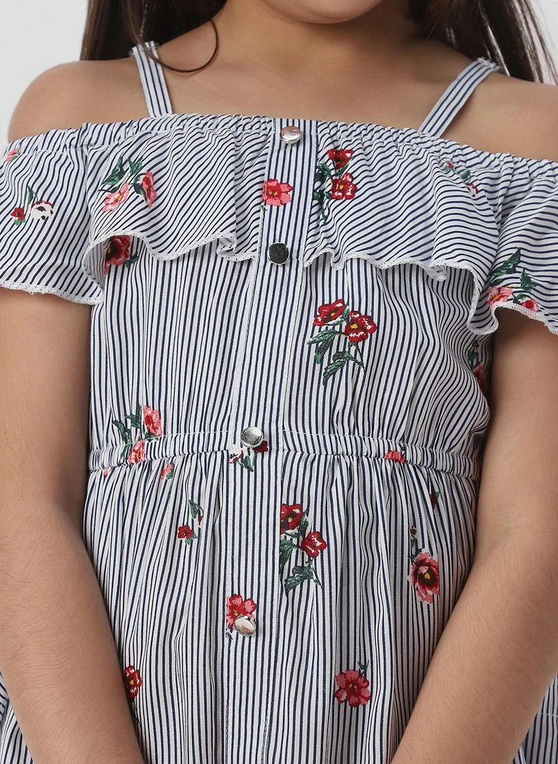 Nautinati Striped Floral Dress