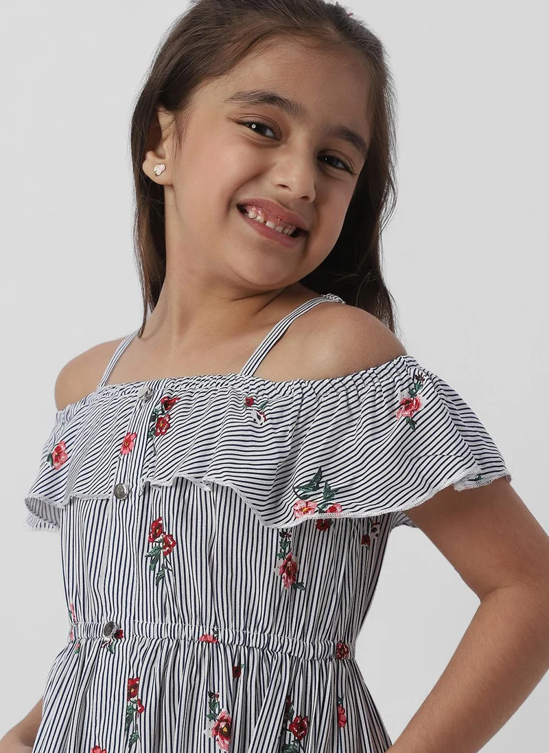 Nautinati Striped Floral Dress