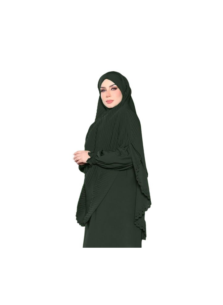 ادناء افريقي ادناء و خمار الخامه كريب المقاس وان سايز يلبس الي 100 كيلو للنساء  - Image 2