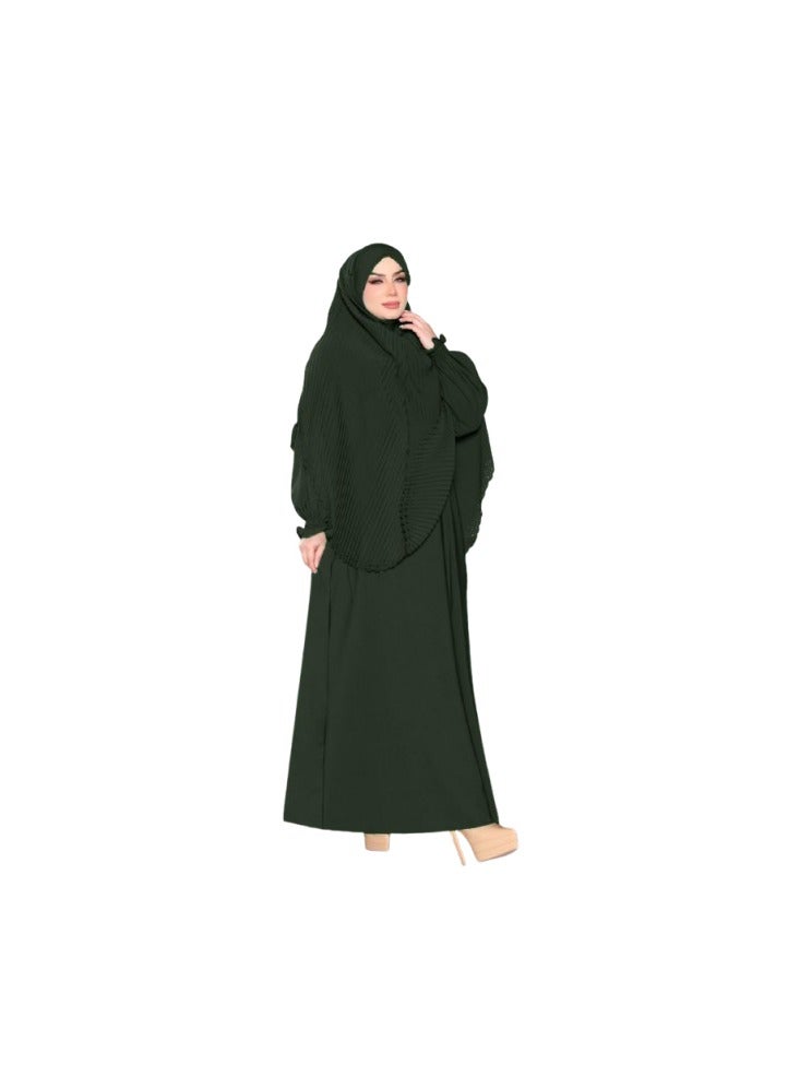 ادناء افريقي ادناء و خمار الخامه كريب المقاس وان سايز يلبس الي 100 كيلو للنساء  - Image 1