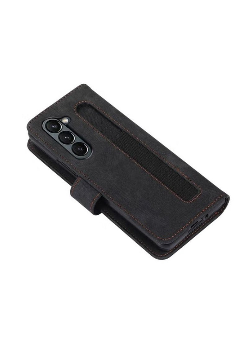 Samsung Galaxy Z Fold 5 Phone Case Cover Luxury Shockproof PU Leather Protective Anti-drop anti-scratch Anti-lose Fashion Crossbody Gift for Women Ladies - Image 2