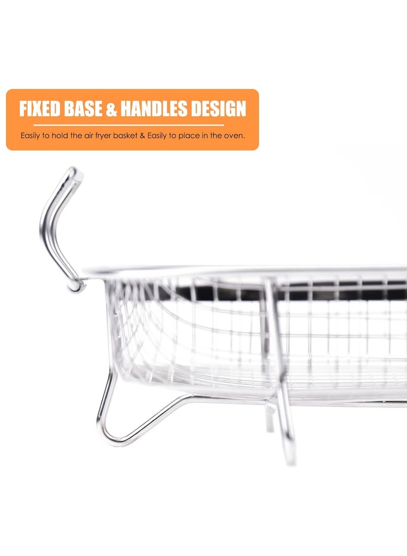 Reko Stainless Steel Air Fryer Basket for Oven, Crisper Tray and Basket 13 x 8.6 Inch, Oven Air Fry Pan Mesh Basket Set - Image 2