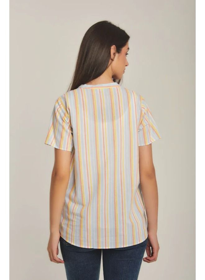 Premoda Striped blouse short sleeve  - Image 3
