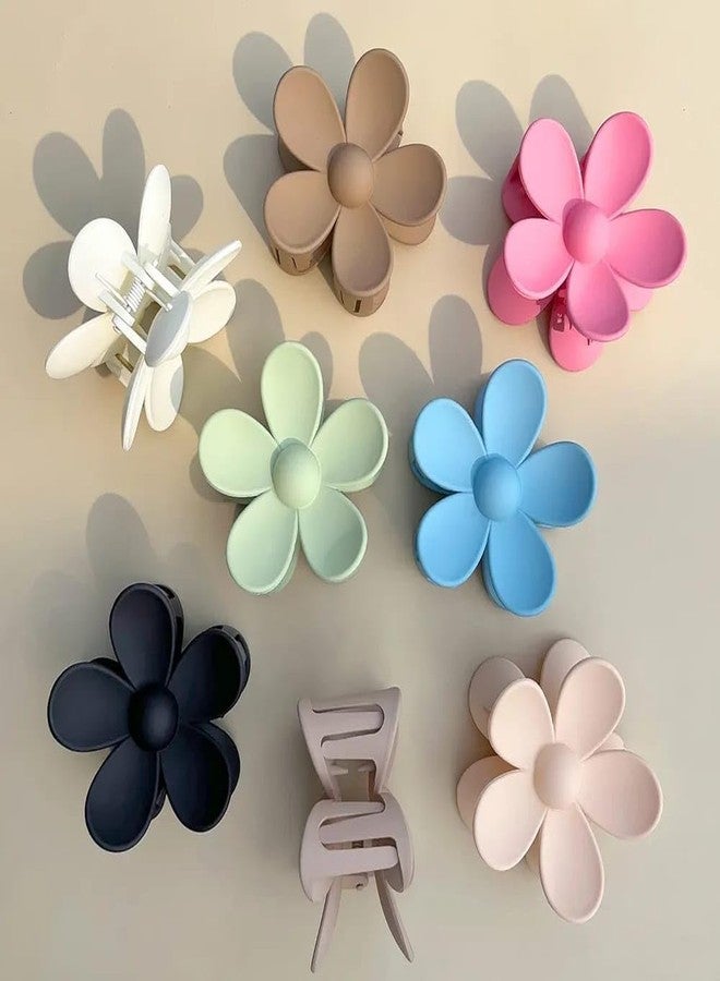 Window 4 pcs Flower Claw Clips Cute Hair Claw Clip Daisy Clips Matte Large Claw Clips Strong Hold Jaw Clamps Thick Hair Accessories Thin Hair Claw - Image 5