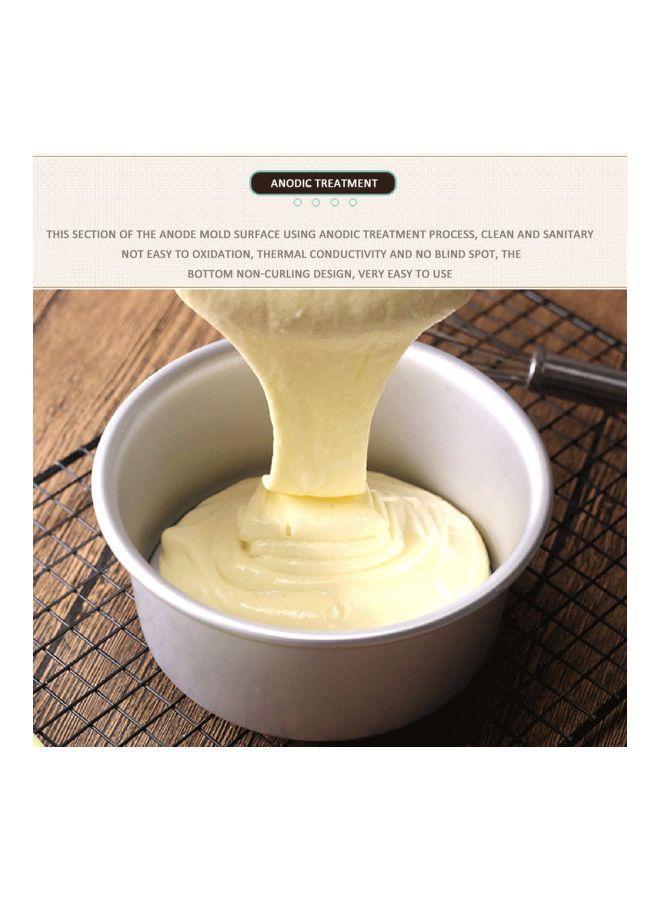 Round Shape Cake Baking Pan Silver 16.8x16.8x7.5cm - Image 5