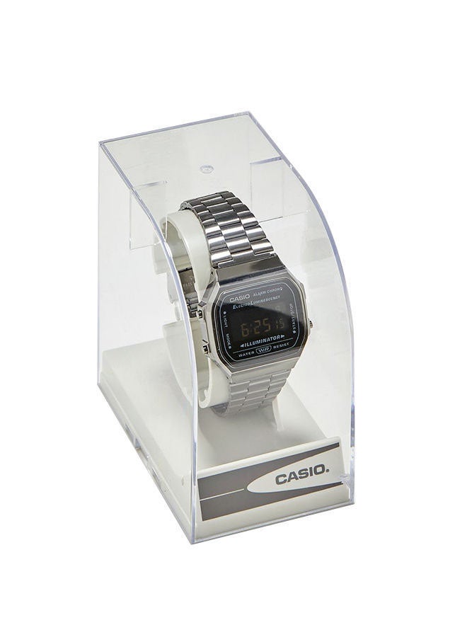 CASIO Unisex Stainless Steel Digital Wrist Watch A168WGG-1BDF - 33 mm - Silver - Image 3