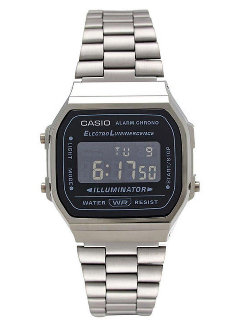 CASIO Unisex Stainless Steel Digital Wrist Watch A168WGG-1BDF - 33 mm - Silver - Image 1
