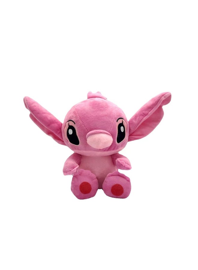 Cross Border Stitch Doll Stitch Star Baby Muppet Doll Plush Toy Doll Sleeping Pillow Doll-Color:Stitch Lying Pink 18cm130g-Height:vacuum Compression