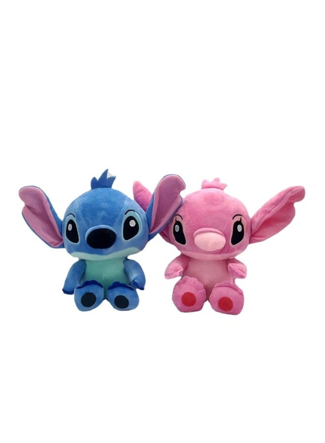 Cross Border Stitch Doll Stitch Star Baby Muppet Doll Plush Toy Doll Sleeping Pillow Doll-Color:Stitch Lying Pink 18cm130g-Height:vacuum Compression