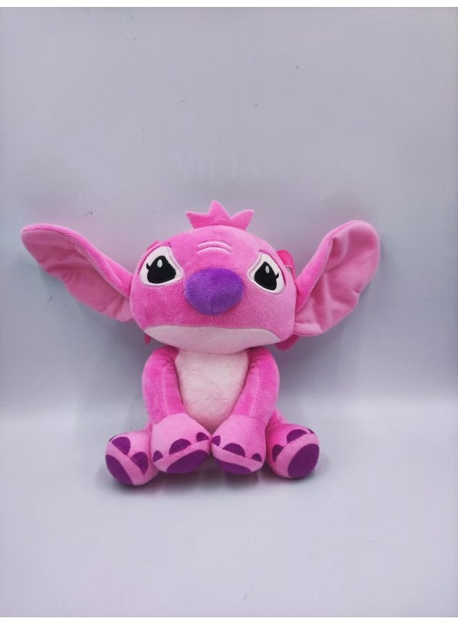 Cross Border Stitch Doll Stitch Star Baby Muppet Doll Plush Toy Doll Sleeping Pillow Doll-Color:Stitch Lying Pink 18cm130g-Height:vacuum Compression