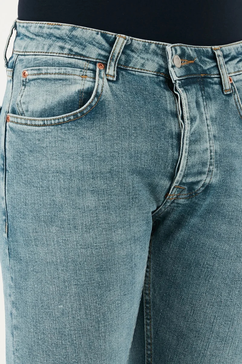 بوراتي Stretch Cotton Slim Fit Normal Waist Skinny Leg Jeans Men's Jeans 1122S08NAPOLI