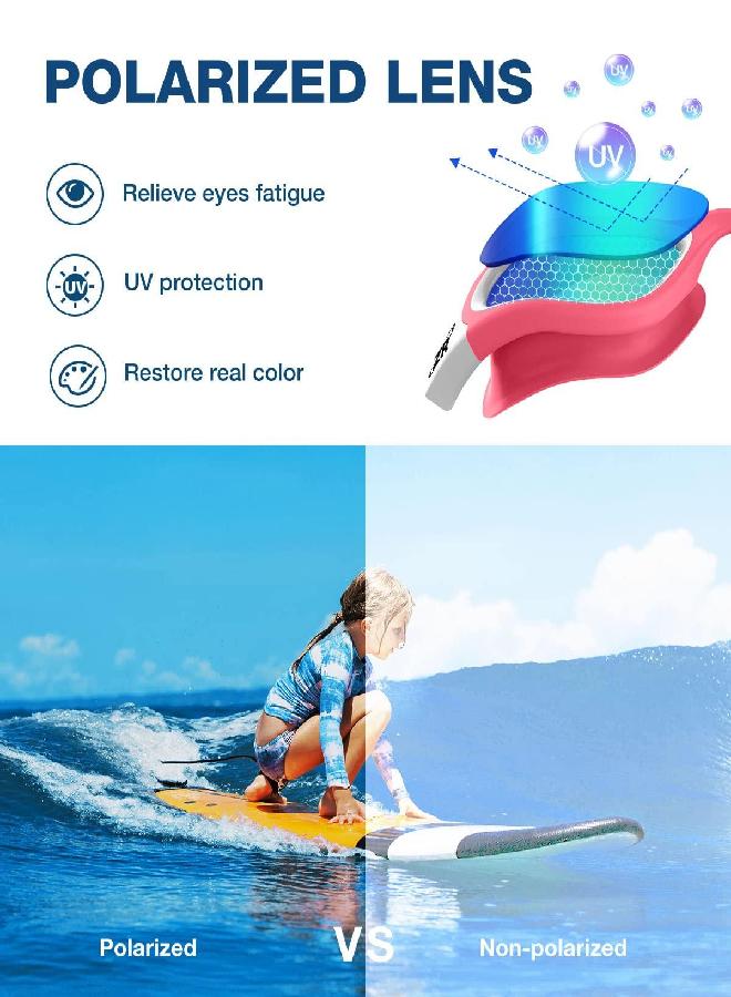 ZIONOR ZIONOR Kids Swim Goggles, 2 Packs G1MINI Polarized Swimming Goggles for Girls and Boys, UV Protection Anti-Fog for Child and Youth （GoldLens+GoldLens）  - Image 2