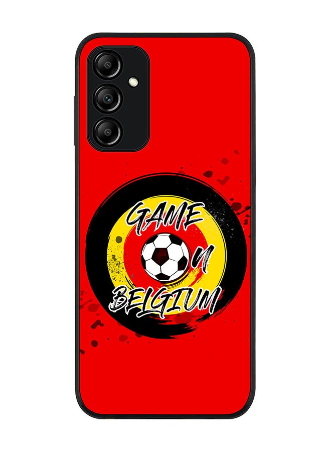 Stylizedd Rugged Black edge case for Samsung Galaxy M14 5G Slim fit Soft Case Flexible Rubber Edges Anti Drop TPU Gel Thin Cover -  Game on Belgium - Image 1
