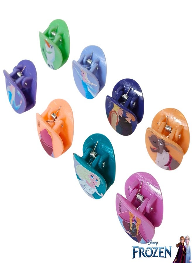 LUV HER Frozen Girls Butterfly Hair Clips - 8 Cute Hair Clips with Small Soft Claw, Clips for Every Occasion - Multi Color with Your Favorite Frozen Characters - Ages 3+ - Image 5