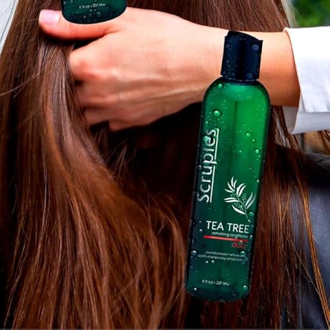 Scruples TEA TREE CONDITIONER - REFRESHING HAIR CONDITIONER WITH JOJOBA OIL & HYDROLYZED KERATIN FOR FRIZZ CONTROL & DAMAGE REDUCTION - IMPROVES SHINE AND MOISTURIZES DRY, BRITTLE HAIR (8OZ) - Image 2