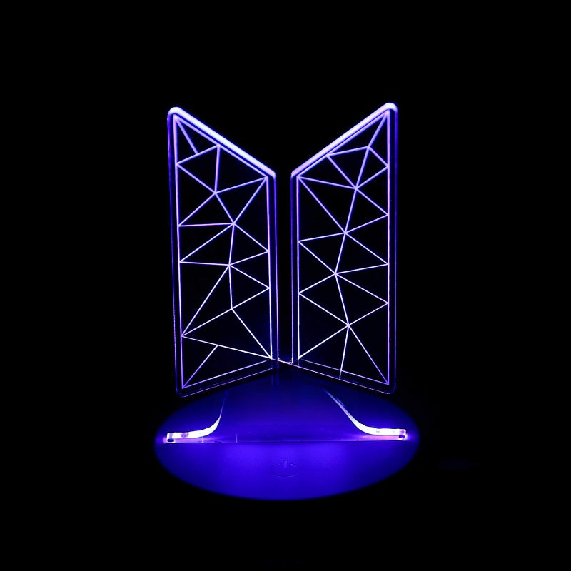 إضاءة ليلية LED بـ 16 لون مع تحكم عن بعد لفرقة Kpop BTS Bangtan Boys - أكريلكي موصل USB - تزيين منزلي وغرفي - هدية لأصحاب الجيش (Army) - Image 4