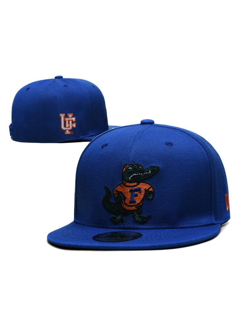 NEW ERA Florida Gators Blue Snapback Hat with Gator Mascot Embroidery