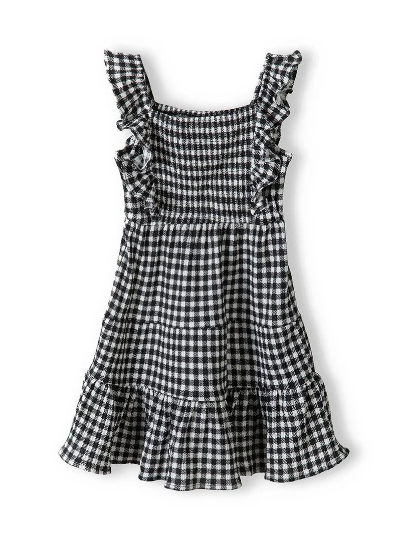 MINOTI Kids Girls Check Tiered Dress