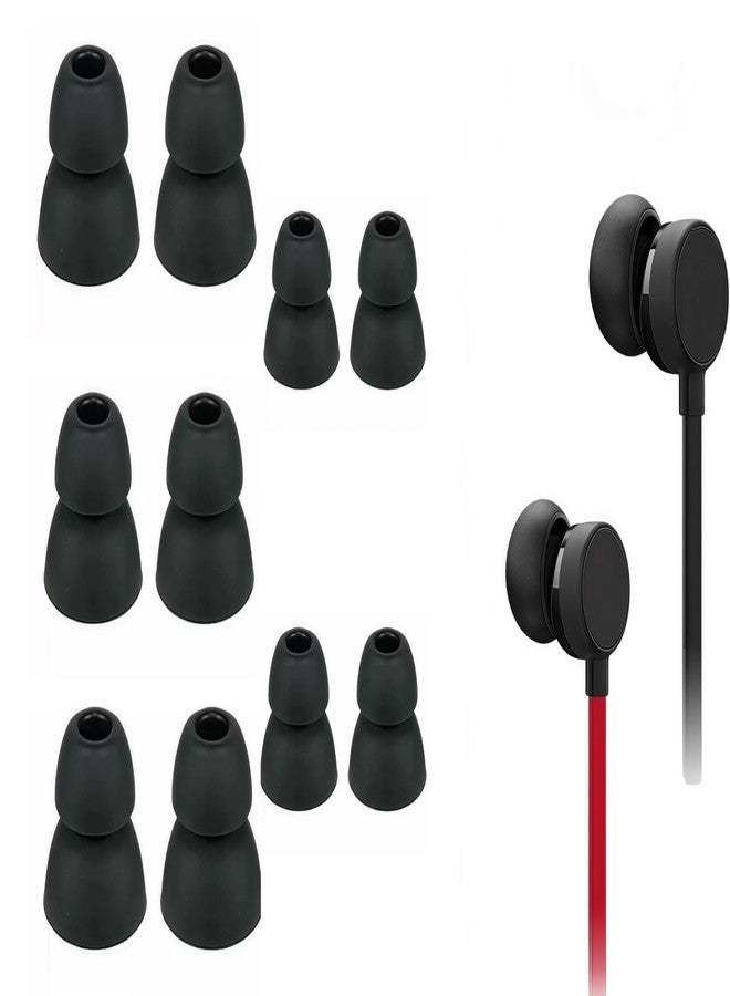 Wiki VALLEY Replacement Silicone Eartips, Double Flange, 10-Pack, Compatible with Powerbeats2, Powerbeats3, Black - Image 4