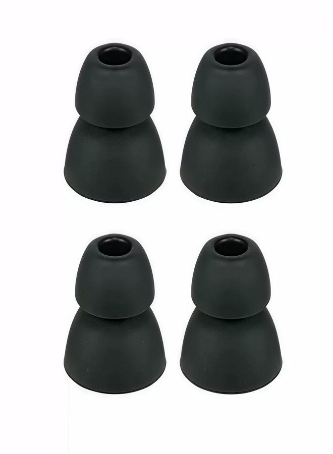Wiki VALLEY Replacement Silicone Eartips, Double Flange, 10-Pack, Compatible with Powerbeats2, Powerbeats3, Black - Image 2