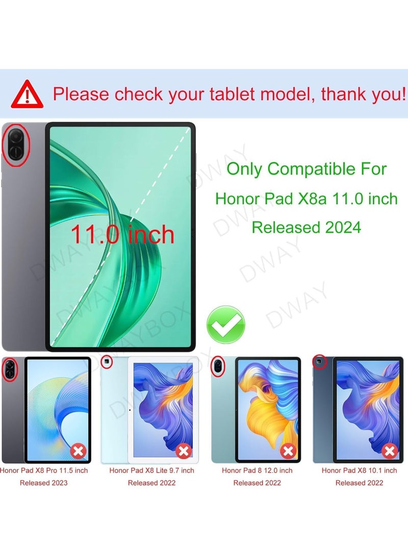 Case Compatible with Honor Pad X8a 11.0 Inch 2024, Lightweight EVA Kid Friendly Shockproof Protective Case with Handle and Hidden Bracket Cover with Honor Pad X8a 2024 (Blue) - Image 2