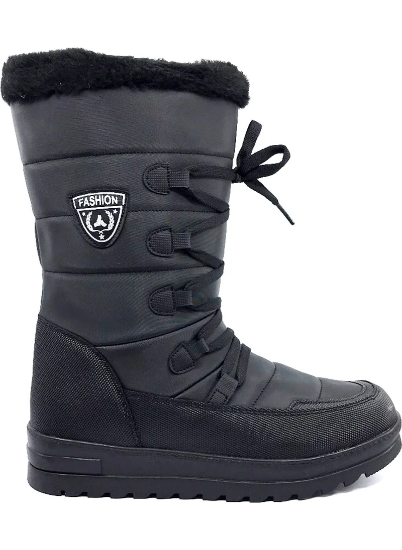 توين جو 995 Winter Thermal Black Women's Snow Boots with Fur Inside