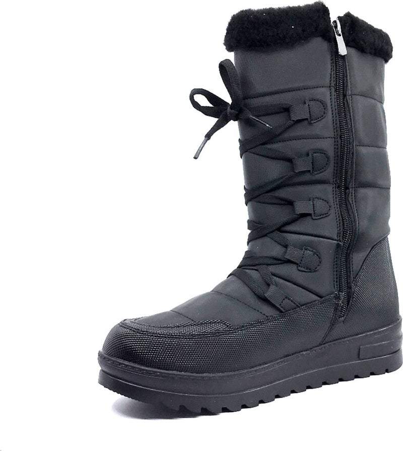 TwinGo 995 Winter Thermal Black Women's Snow Boots with Fur Inside  - Image 3