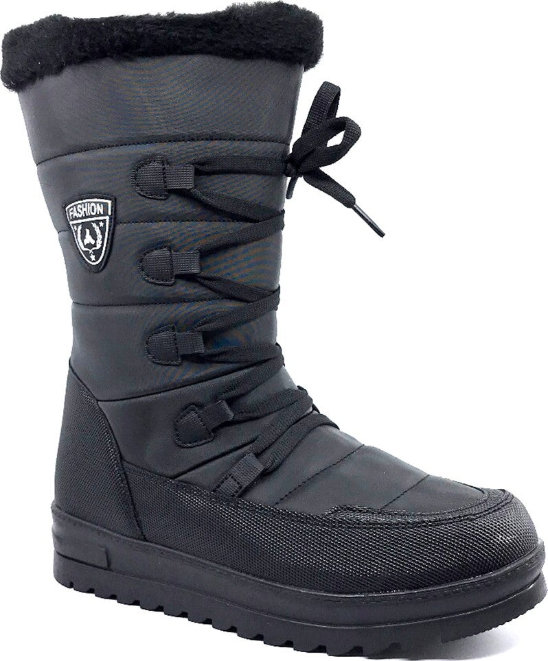 TwinGo 995 Winter Thermal Black Women's Snow Boots with Fur Inside  - Image 2