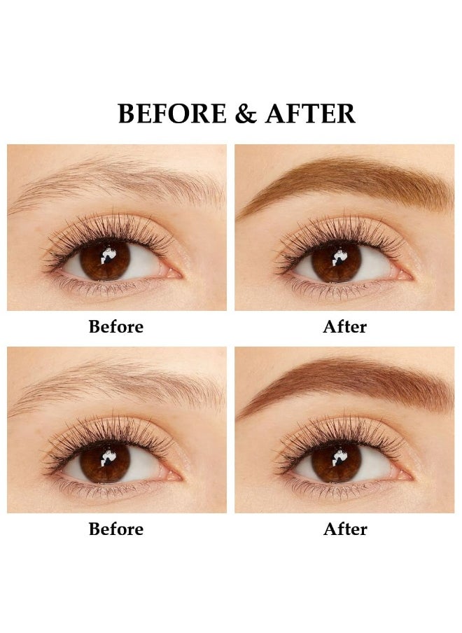 DNM Tinted Thickening Brow Mascara,Brow Fast Sculpt,Waterproof, Transfer-proof, Brush to Fill in Eyebrows and Cover Gray Hairs - Cruelty Free (2pcs 03 Auburn &04 Rich Auburn)  - Image 2