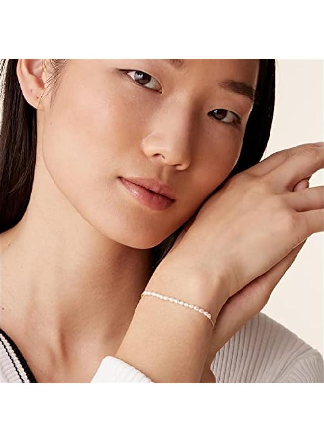 PAVOI 18K Gold Plated Beaded Freshwater Cultured Pearl Bracelet for Women | Dainty Bracelet with Pearl Beads - Image 4