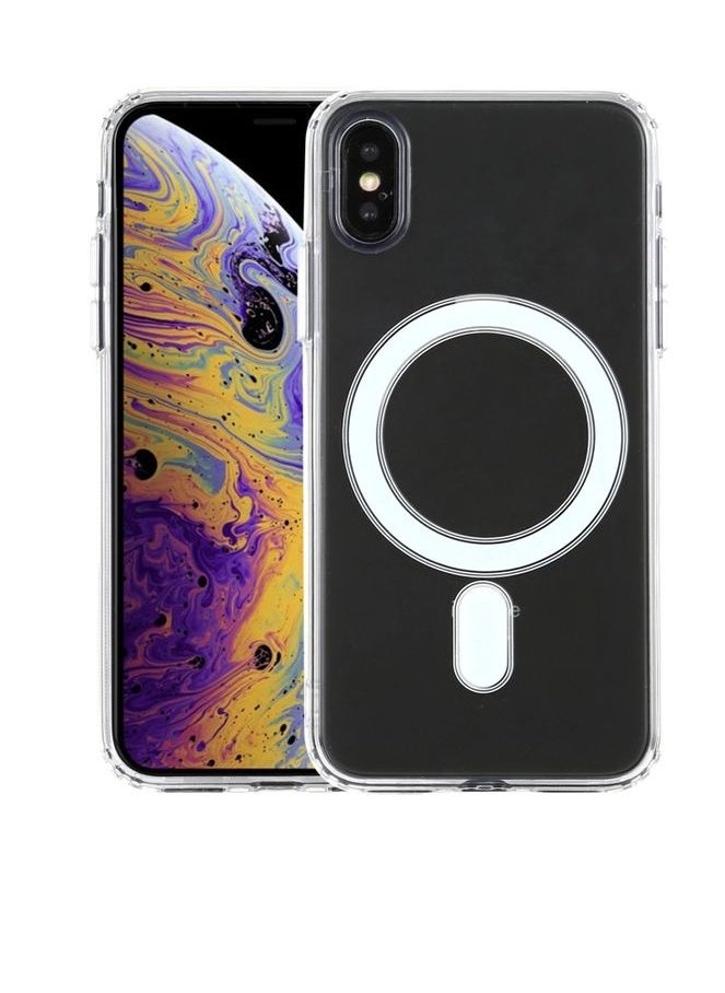 ten.tech - Ten tech Magnetic Clear Case Designed for iPhone X/XS – Compatible with MagSafe Charger, Support Magnetic Car Mount Wireless Charging, Soft Press Buttons Scratch Resistant – ten tech - Image 1