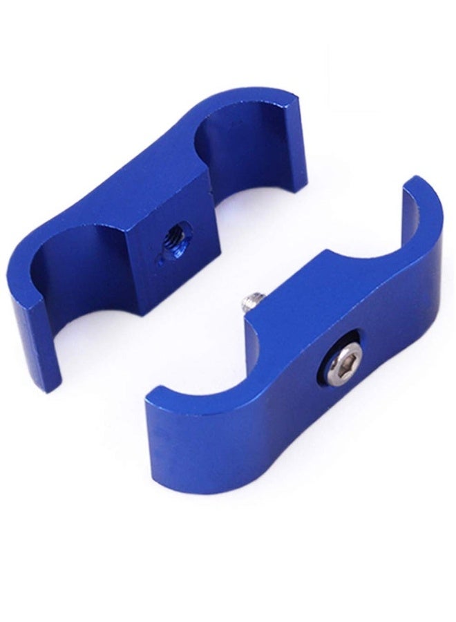 Generic 10AN Hose Separator Clamp, 4pcs Aluminum Fuel Line Mounting， Divider Hose， Fitting Adapter Fit for 5/8 Fuel Line, Oil Line, Brake Line, Water Pipe, and Gas Line, Blue - Image 5