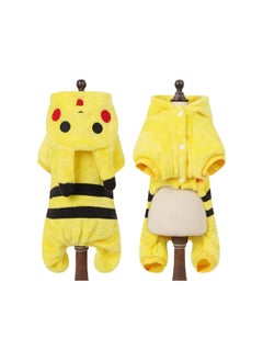 A.M Cute Soft Dog Cat Costume Flannel Small Dog Coat Picachu Lovely Warm Dog Clothes for Winter  - Image 3