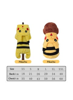A.M Cute Soft Dog Cat Costume Flannel Small Dog Coat Picachu Lovely Warm Dog Clothes for Winter  - Image 4