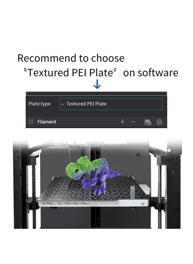 IdeaFormer-3D لوحة بناء Bambu Lab بسلاسة PEO + PEI المحسنة من الفولاذ الربيعي 257x257 مم، سرير طباعة PEO PEI مزدوج الجوانب مرن لطابعة Bambu Lab X1/X1C/X1E/P1P/P1S/A1 ثلاثية الأبعاد - Image 5