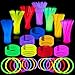 JOYIN 800 Pcs 8 Glow sticks Bulk Party Favors Pack Neon Glow in the Dark Party Supplies Light Up Necklaces and Bracelets with Connectors Easter Football Birthday Decorations - Image 3