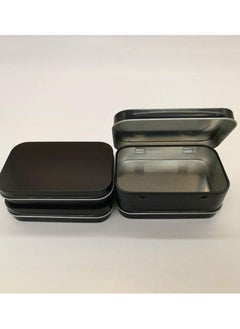 Y&D 5PCS Rectangular Empty Tins Box Hinged Mini Portable Container for Drawing Pin Nail Art Bead Earring Jewelry Craft(Black)  - Image 5