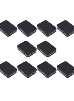 Y&D 5PCS Rectangular Empty Tins Box Hinged Mini Portable Container for Drawing Pin Nail Art Bead Earring Jewelry Craft(Black)  - Image 4