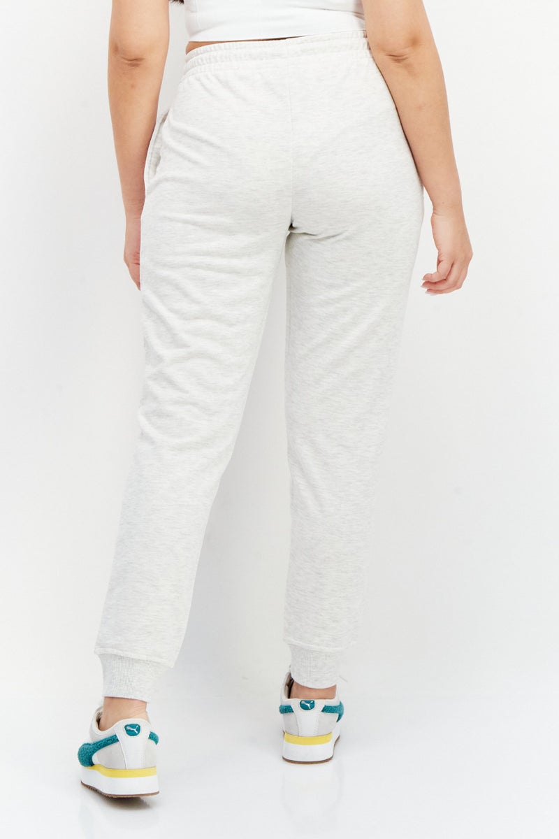 Marilyn Monroe Women Regular Fit Graphic Print Drawstring Jogger Pants, Light Grey - Image 4