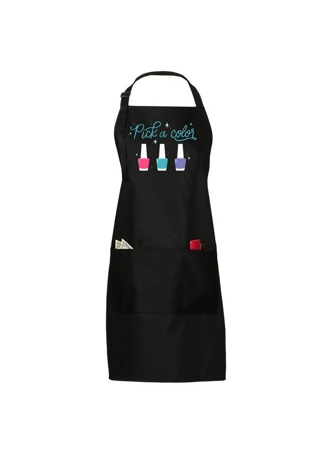 Plum Hill Pick A Color Nail Tech Apron Nail Technician Apron For Women Manicurists Nail Art Supplies For Nail Salons 3 Pocket Cosmetology Smock  - Image 4