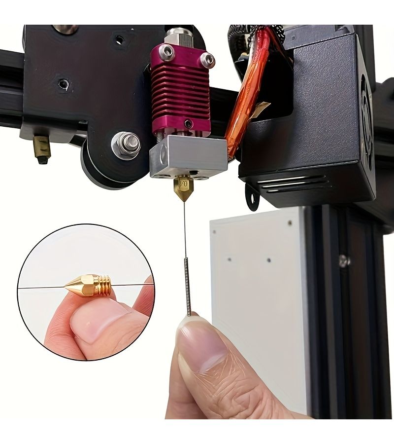 3 Set Cleaning Nozzle Tool Kit Including Windshield Wiper 3D Printer Head Gas Stove Vent Showerhead Needle Tube Brush - Image 4